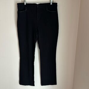 NYDJ Women’s black straight leg work dress pants stretch and comfortable size 12